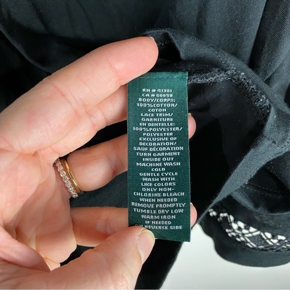 Lauren Ralph Lauren Flowy Lace Dolman Sleeve Poncho Blouse Shirt Top Medium - Picture 3 of 5